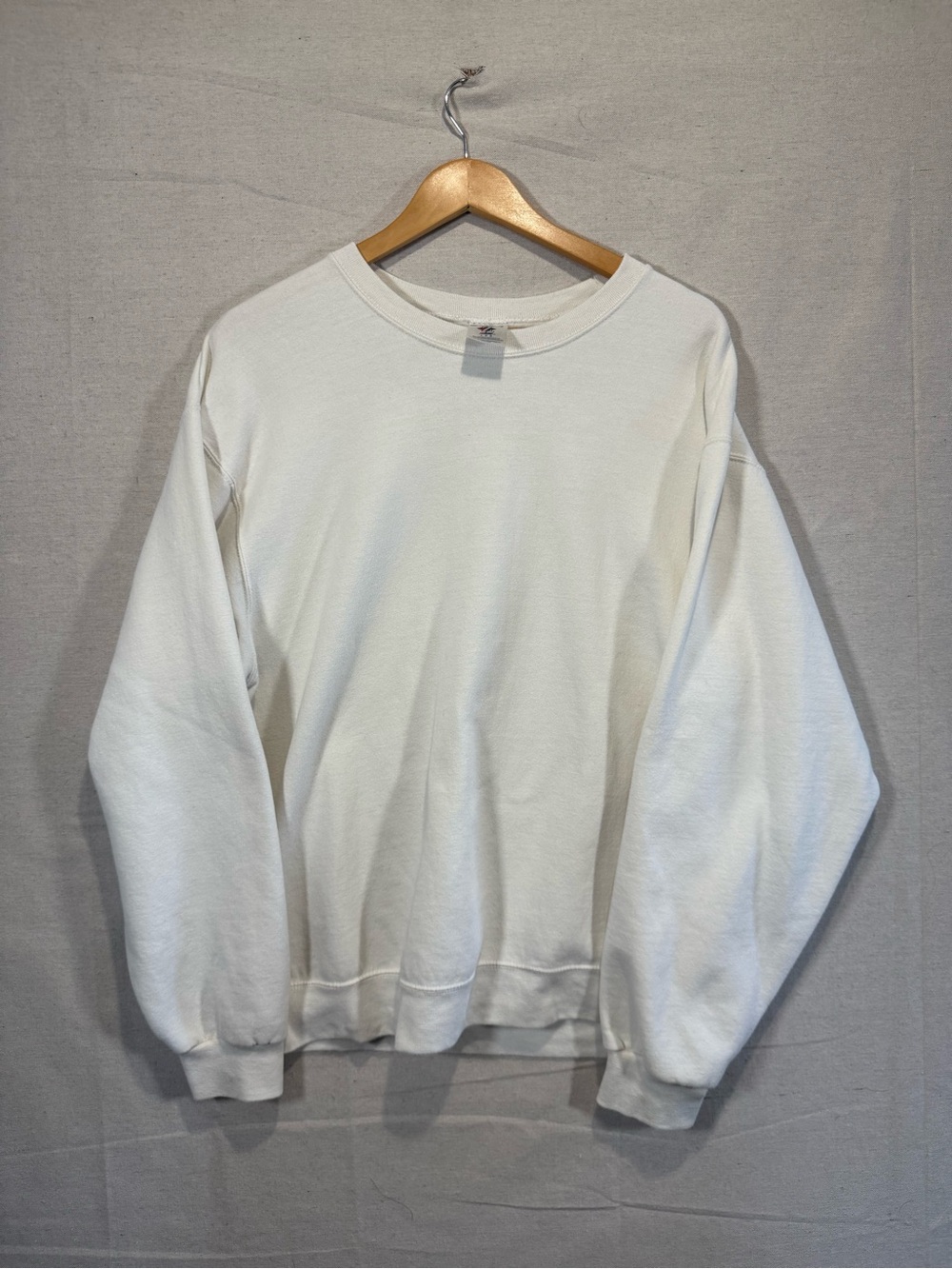 White Vintage Jerzees Sweater Crewneck Vintage Blank Jerzees Sweater White Large